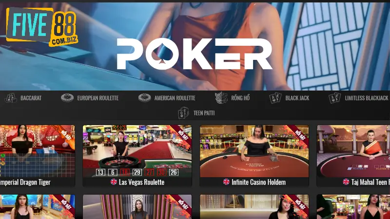 Poker Five88 - Hướng Dẫn Chi Tiết A Đến Z Cho Người Mới 2 Vì sao game Poker Five88 được yêu thích?
